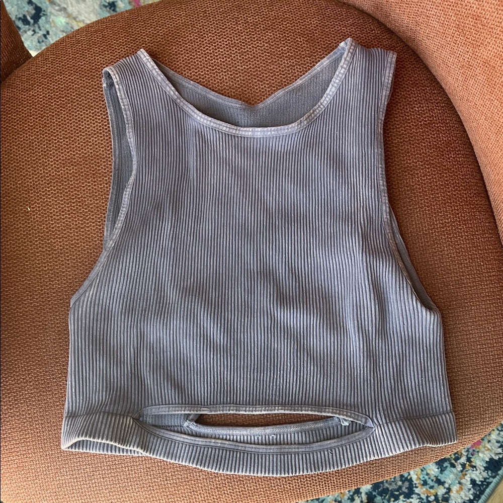 Free People Good Karma Crop Top - Indigo - Size M/L